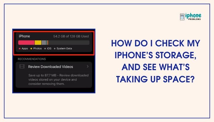 How do I check my iPhone’s storage, and see what’s taking up space?