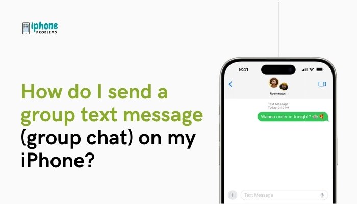 How do I send a group text message (group chat) on my iPhone?