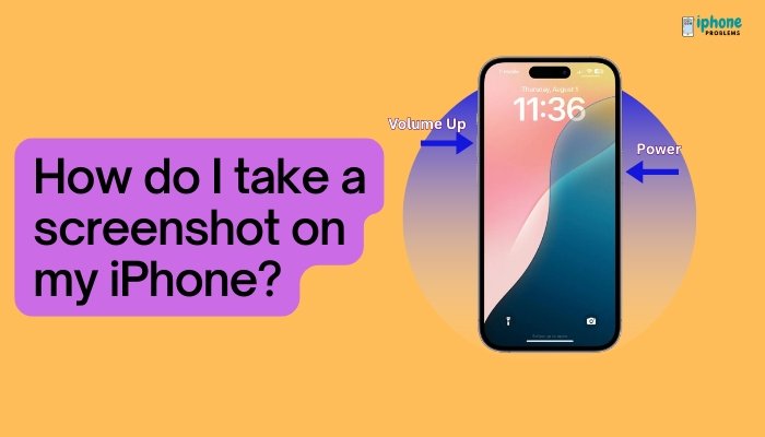 How do I take a screenshot on my iPhone?