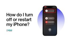 How do I turn off or restart my iPhone?