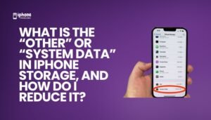 What is the “Other” or “System Data” in iPhone storage, and how do I reduce it?