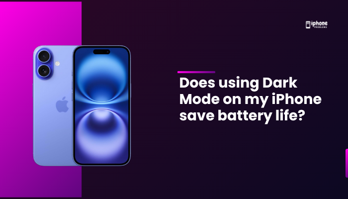 Does using Dark Mode on my iPhone save battery life?