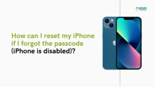 How can I reset my iPhone if I forgot the passcode (iPhone is disabled)?