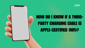 How do I know if a third-party charging cable is Apple-certified (MFi)?