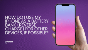 How do I use my iPhone as a battery bank (reverse charge) for other devices, if possible?