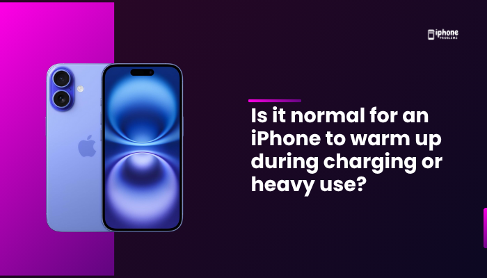 Is it normal for an iPhone to warm up during charging or heavy use?