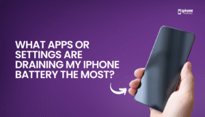 What apps or settings are draining my iPhone battery the most?